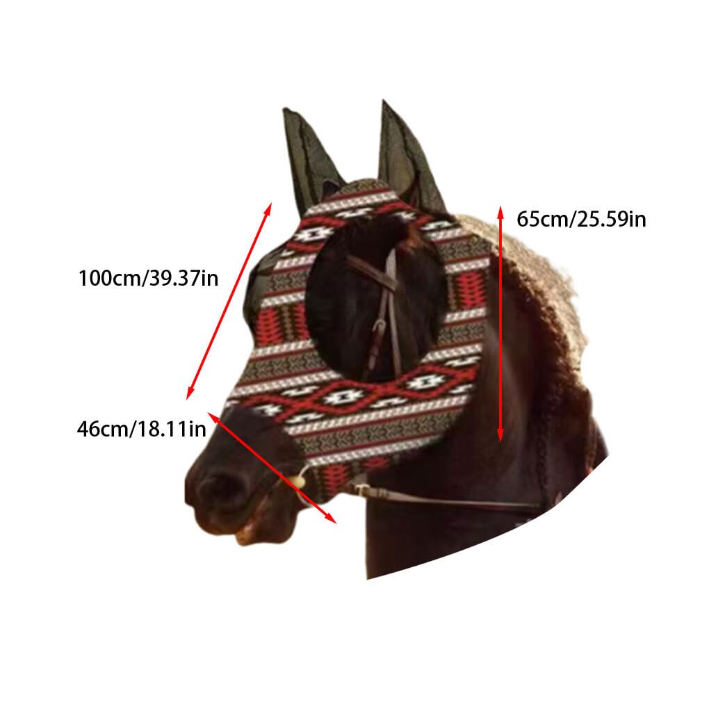 Amazon.co.jp: BOKIOESDE ユニークな馬の顔の保護具防蚊マスク馬のケア